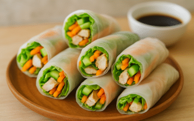 Spring rollsy z kurczakiem w 6 minut – szybki przepis dla dzieci