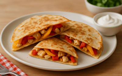 Quesadilla z Kurczakiem i Papryką – Szybki Obiad dla Dzieci