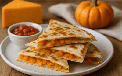 Quesadilla z dynią i serem cheddar idealna dla dzieci