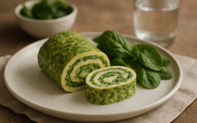 Zdrowy i Pyszny Omlet Szpinakowy Rolowany na Parze