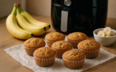Słodkie Muffinki Bananowe Pieczone Powietrzem – Szybka Przekąska dla Dzieci