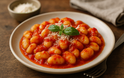 Gnocchi z sosem pomidorowym i parmezanem na szybki rodzinny obiad