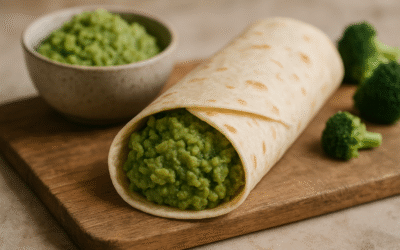 Tortilla wrap z pastą fasolowo-brokułową – przepis idealny dla rodziców