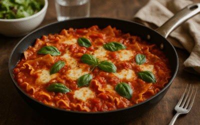 Szybka Lasagne z Patelni z Sosu Pomidorowym dla Rodziny