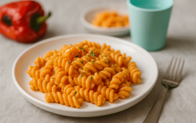 Makaron z Kremowym Sosem z Pieczonej Papryki jako Idealny Obiad dla Dziecka