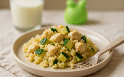 Kaszotto jaglane z cukinią i kurczakiem dla dzieci