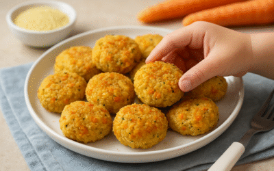 Zdrowe kulkowe krokiety dla dzieci z kaszy jaglanej i marchewki