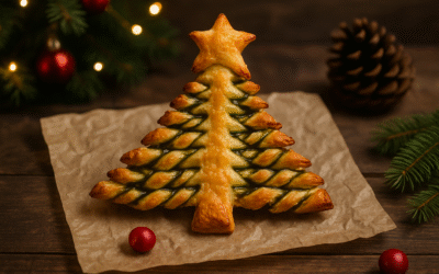 Choinka z ciasta francuskiego – szybka świąteczna przekąska