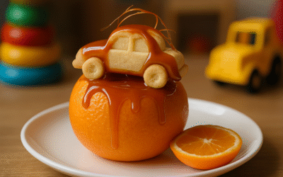Pan Samochodzik z Pomarańczą w Karmelu – Kreatywny Deser dla Dzieci