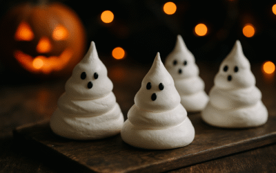 Słodkie duchy z American frosting na Halloween